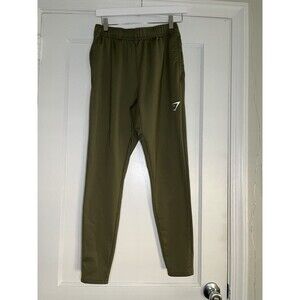 Gymshark Jogger Pants Olive Green Men's Size S Drawstring Athletic Activewear